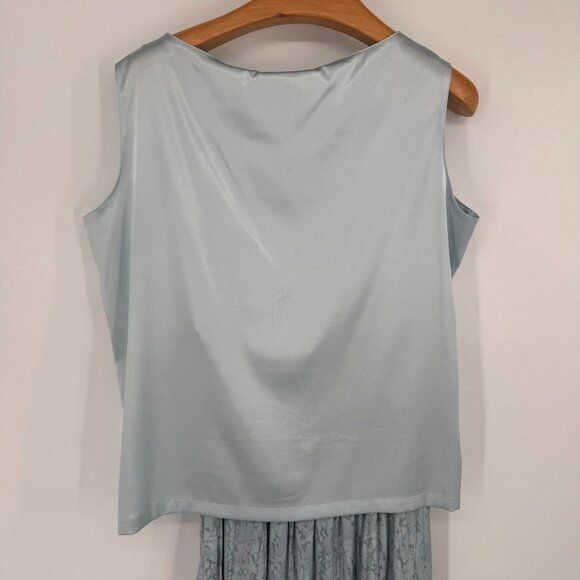 Elisabeth By Liz Claiborne Womens V-Neck Top & wrap Skirt Set Size 14- 16 Blue - Picture 9 of 15